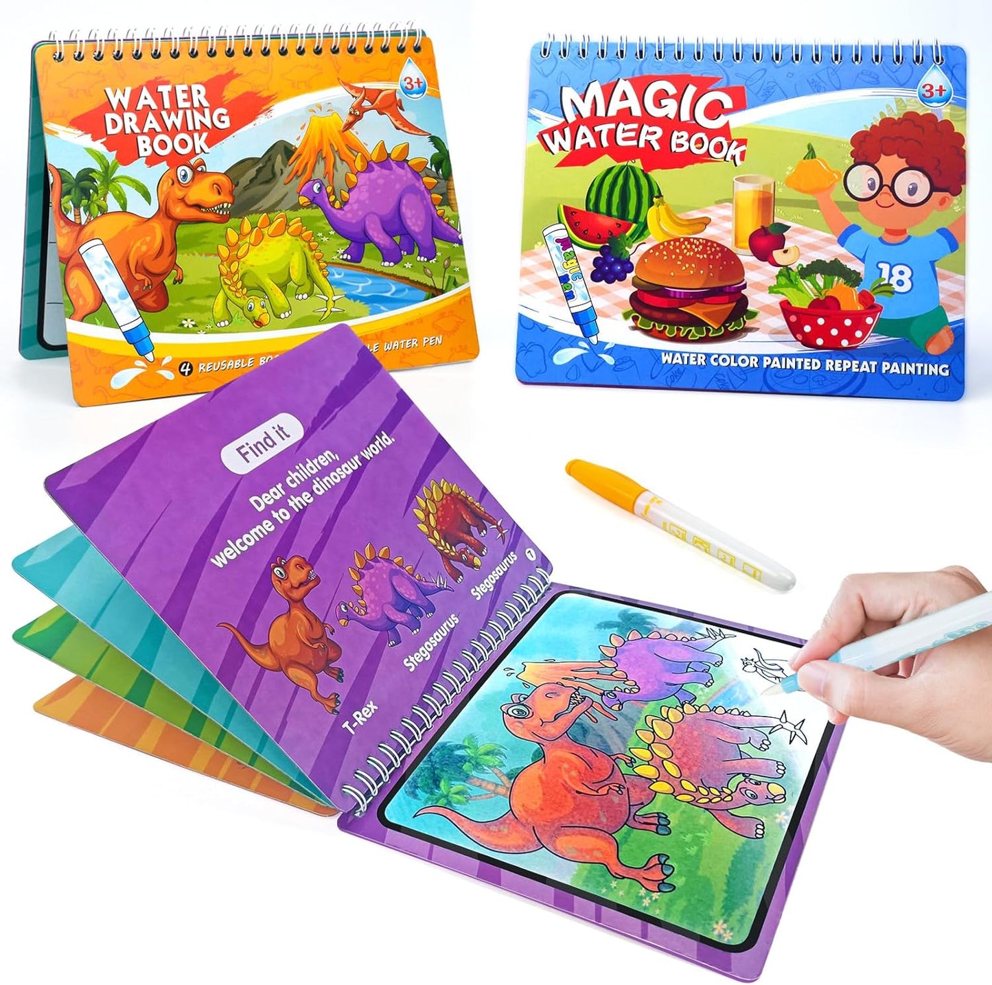 MAGIC WATER COLOURING BOOK (SET OF 6 PCS)