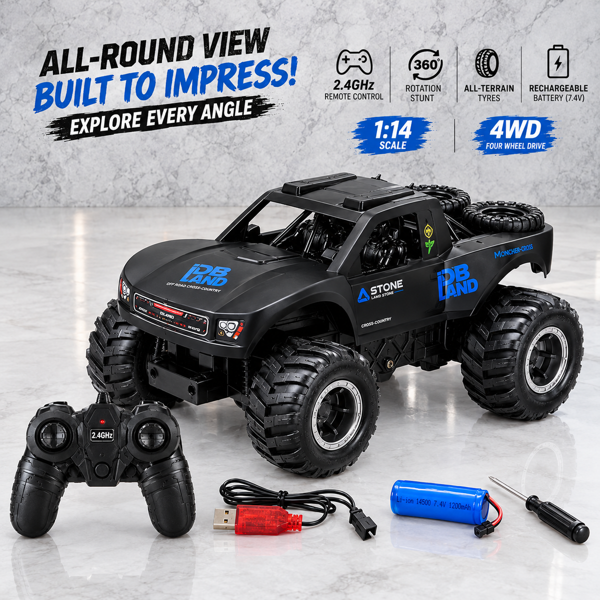 RockRider 4WD Amphibious RC Monster Truck