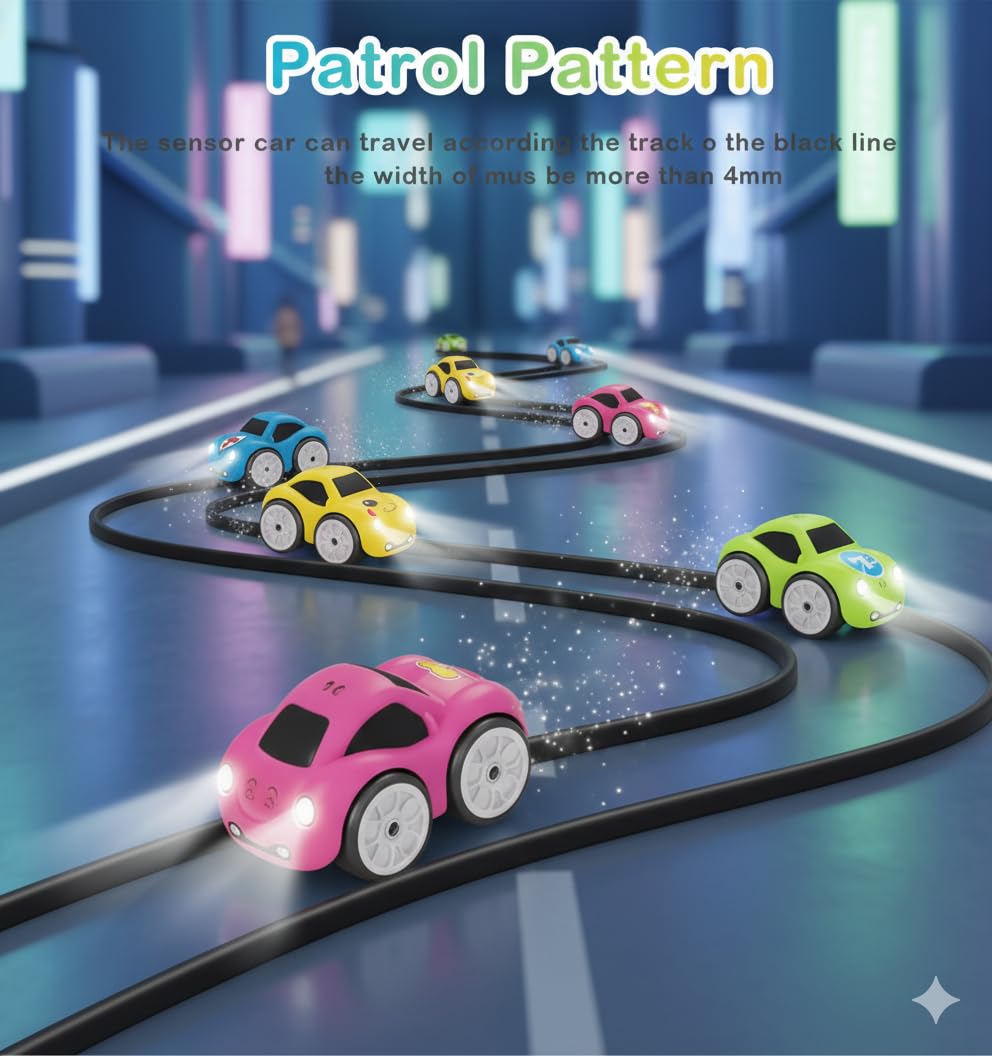 Magic Induction RC Cartoon Car | Mini RC Intelligent Sensor Stunt | Smart Modes: Follow Object, Chase, and Follow Track