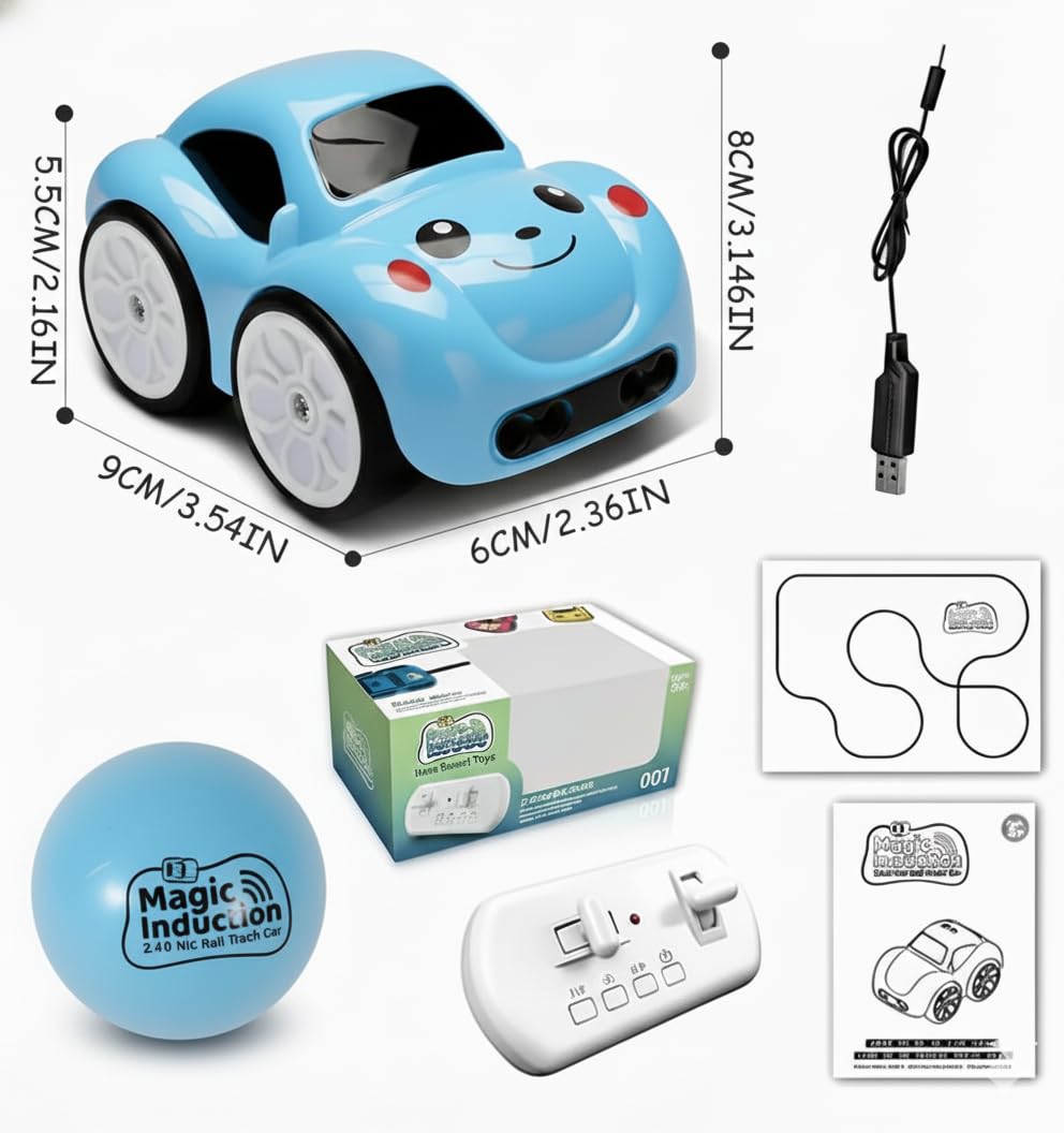 Magic Induction RC Cartoon Car | Mini RC Intelligent Sensor Stunt | Smart Modes: Follow Object, Chase, and Follow Track