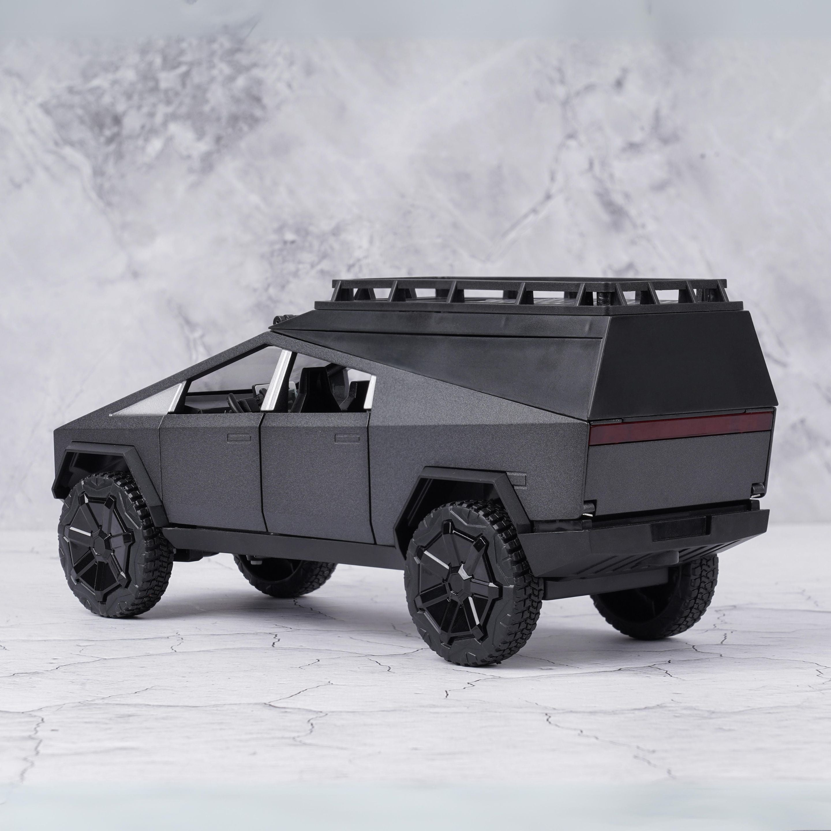 TESLA CYBERTRUCK CAMPING RV 1:18 DIECAST SCALE MODEL CAR