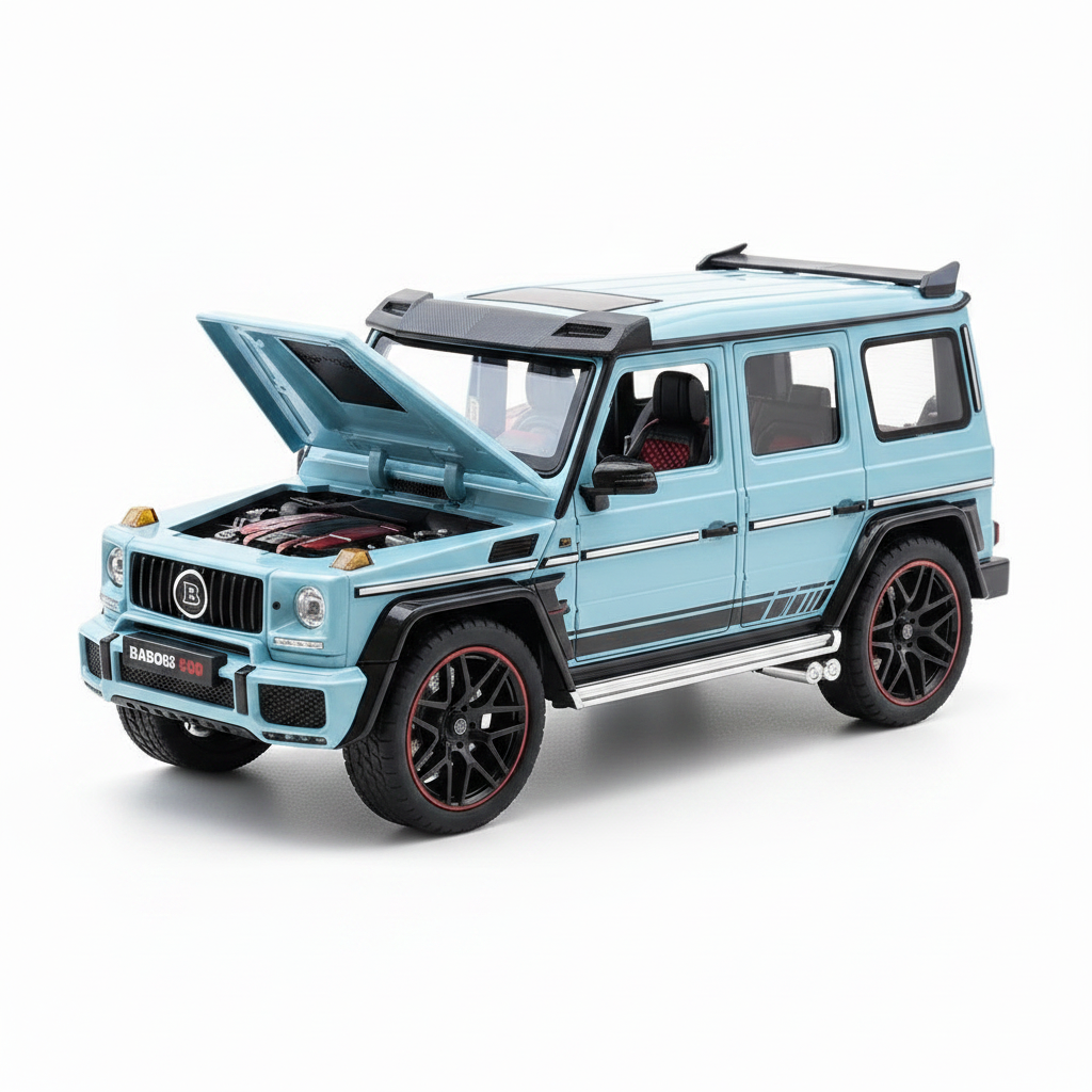Brabus 800 Light Blue - Bonnet open