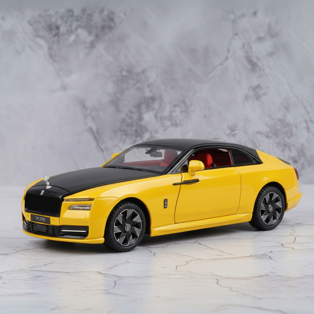 Rolls Royce Spectre Diecast Scale Model Car - Yellow Variant