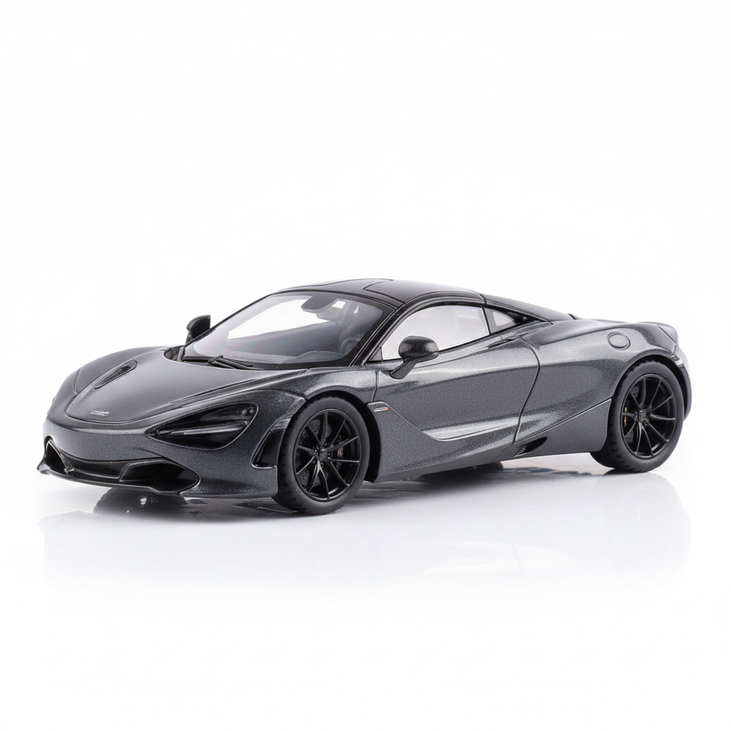 McLaren 720S Diecast Scale Model Car - Dark Grey Graphite Variant