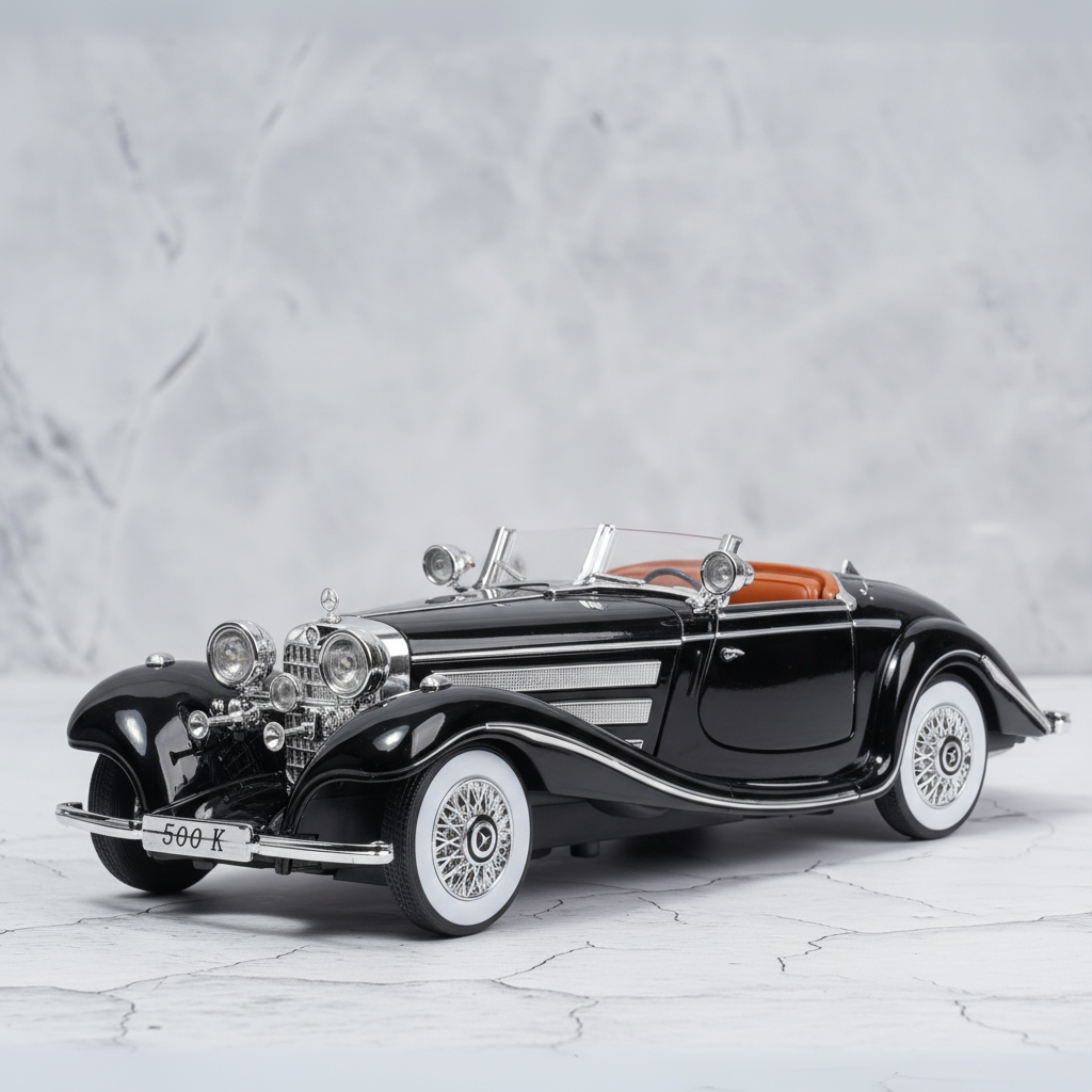 Mercedes Benz 500K (Vintage 1936) Diecast Scale Model Car