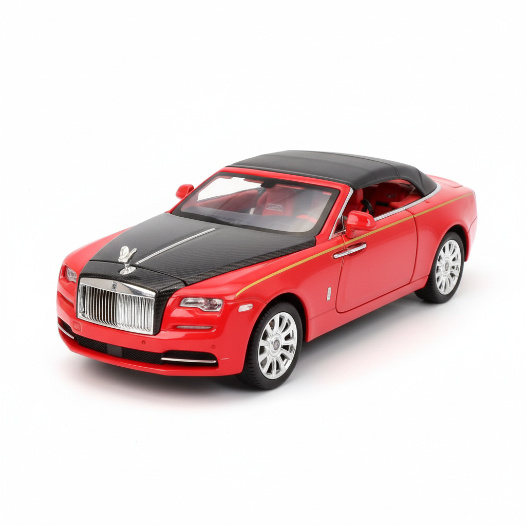 Rolls Royce Dawn Diecast Scale Model Car - Red Variant