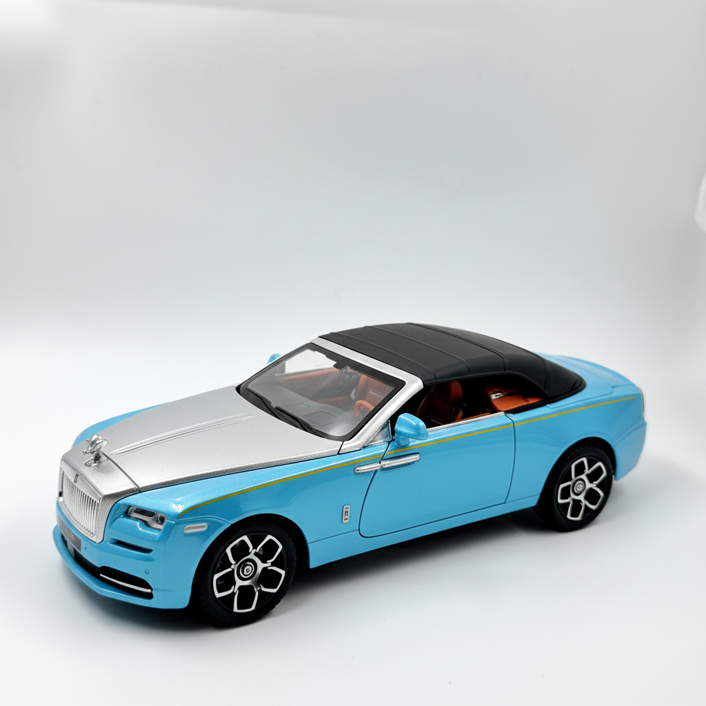 Rolls Royce Dawn Diecast Scale Model Car - Sky Blue Variant