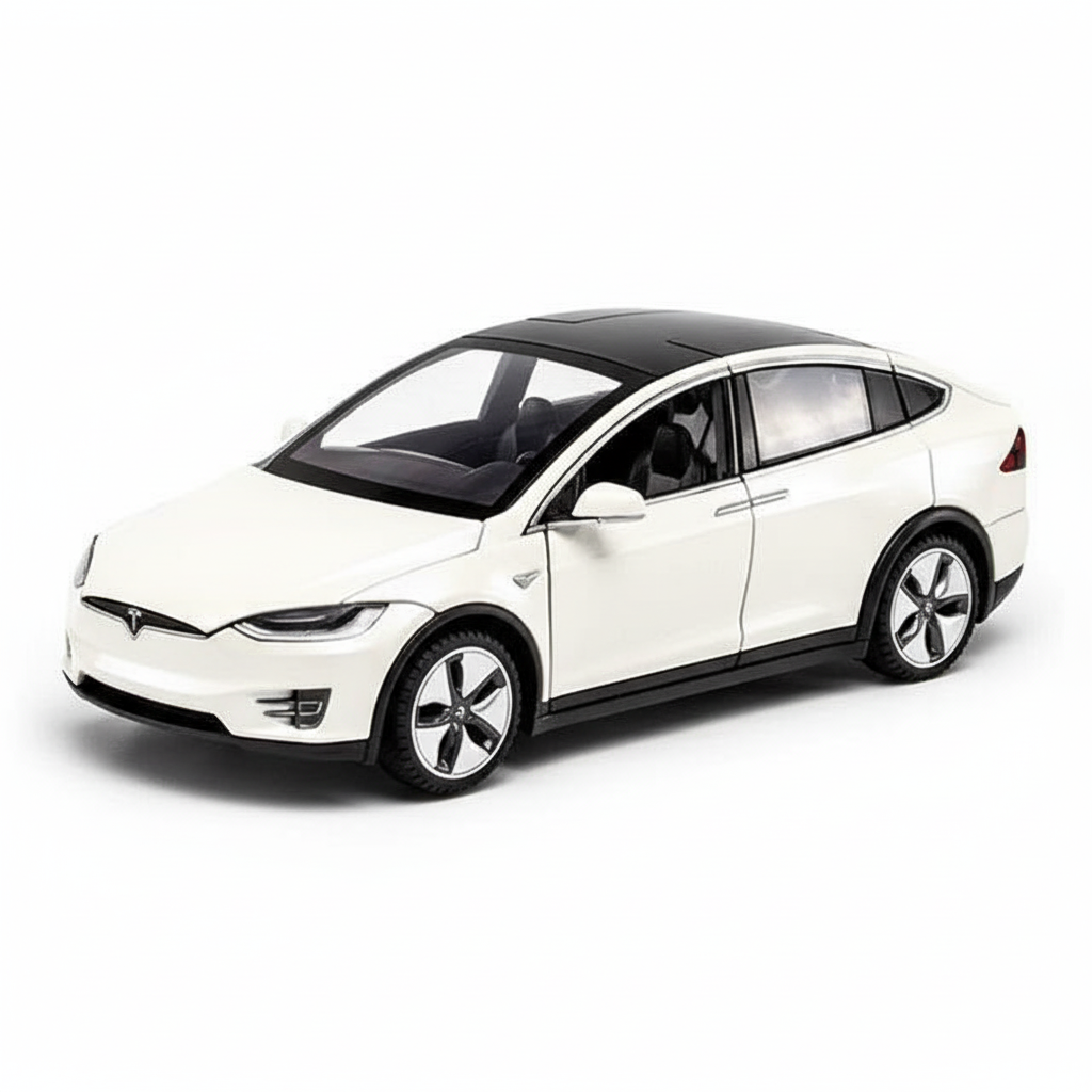 Tesla X90 Diecast Scale Model Car - White Variant
