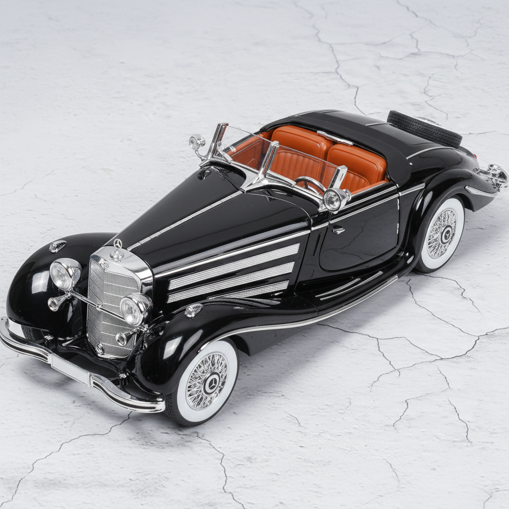 Mercedes Benz 500K (Vintage 1936) Diecast Scale Model Car