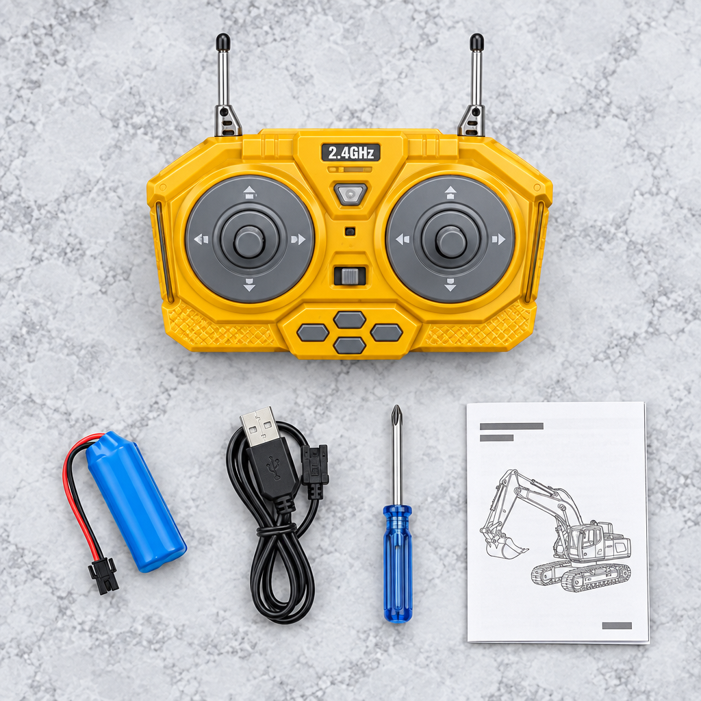 JCB 2.4GHz RC Excavator – Alloy Engineering (Construction) Vehicle | 11CH Remote Control Toy